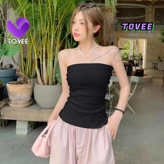 Áo Croptop Nữ ỐNG XỐP 2 TẦNG Tay Ngắn form ôm body, Áo thun sexy chất thun xốp đẹp TOVEE