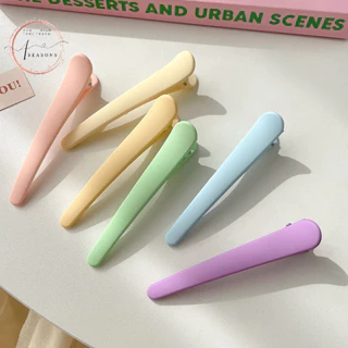 Kẹp tóc mỏ vịt size nhỏ màu pastel đơn giản H25