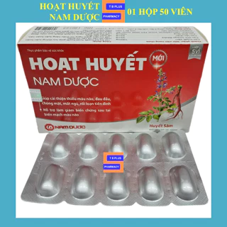 Hoạt huyết Nam Dược hỗ trợ giảm rối loạn tiền đình đau đầu chóng mặt mất ngủ - Hộp 50 viên