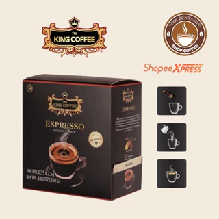 ( Date: Tháng 04/2026) Cà Phê Hoà Tan ESPRESSO TNI King Coffee Hộp 100 Gói * 2.5g /1 gói