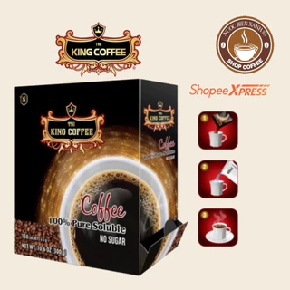 Cà Phê Hòa TAN ĐEN Pure Black Coffee Hộp 150 gói King Coffee TNI