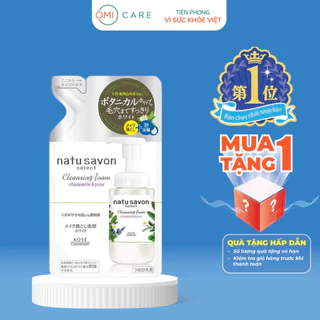 Sữa Rửa Mặt Và Tẩy Trang Tạo Bọt Softymo Kosé Nhật Bản Natu Savon Hương Hoa Cúc Và Lê( Túi Refill 180ml)