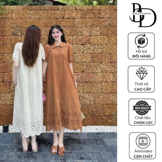 Váy Nữ Kiểu Sơ Mi Phối Ren Dáng Suông Đi Làm Dạo Phố Sang Chảnh Thanh Lịch Balder Boutique BL1365