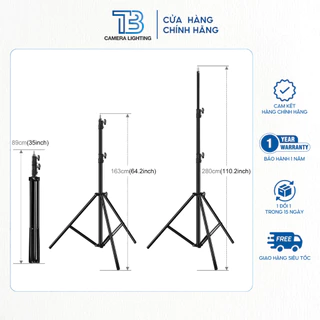 Chân Đèn Nhôm 2m8 Cao Cấp Tải Trọng Đến 10kg