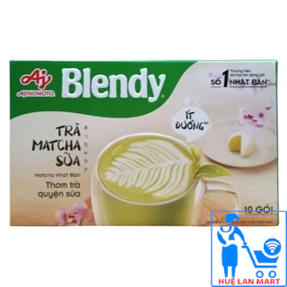 [CHÍNH HÃNG] Trà Matcha Sữa Ajinomoto Blendy Ít Đường Hộp 10 Gói x 16g