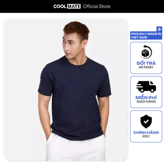 Áo thun nam Cotton Compact phiên bản Premium chống nhăn màu XANH NAVY Coolmate