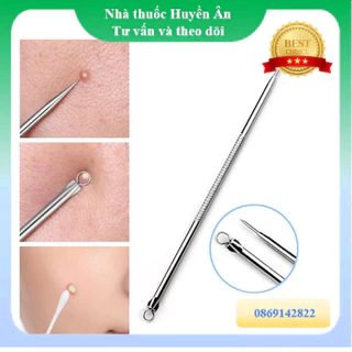 Que nặn mụn 2 đầu bằng thép mạ inox không gỉ