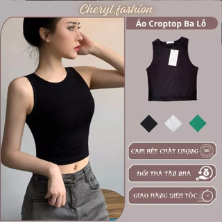 Áo 3 lỗ nữ croptop thun ôm sát body tôn dáng thấm hút mồ hôi tốt co giãn mạnh- CHR206