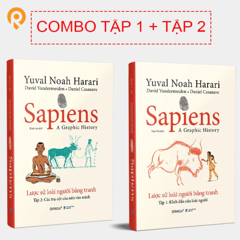 Sách - Sapiens: Lược Sử Loài Người Bằng Tranh (Combo/Lẻ: Tập 1 + Tập 2)