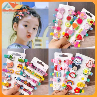 Set 10 Kẹp Công Chúa Nhiều Hình Siêu Cute Phong Cách Hàn Quốc Dành Cho Bé