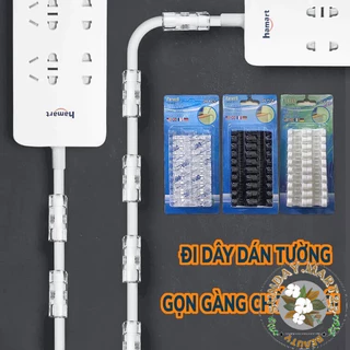 Kẹp dây điện dán tường treo giữ cố định dây, bộ 20 kẹp cố định đi dây điện gọn gàng bền chắc P0621