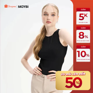 Áo ôm thun sọc cut-out sau Maybi