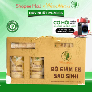 Bộ giảm eo sau sinh dưới 3 tháng WonMom (bộ 4 muối liệu trình 1.5 tháng)