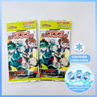 Gói Thẻ Nhân Phẩm Pack Card Boku No Hero Academia Clear Card Gum 6