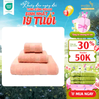 Khăn Tắm Mollis Cotton Organic 70x140cm Khăn Cao Cấp Cotton Hữu Cơ Thấm Hút Không Xù Đổ Lông Gia Đình Khách Sạn Spa BM2Q