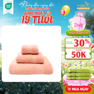 Khăn Tay Mollis Cotton Organic 30x50cm Khăn Cao Cấp Cotton Hữu Cơ Thấm Hút Không Xù Đổ Lông Gia Đình Khách Sạn Spa HM1Q