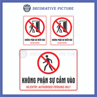 Biển Cảnh Báo Không Phận Sự Miễn, Cấm Vào - Do Not Enter