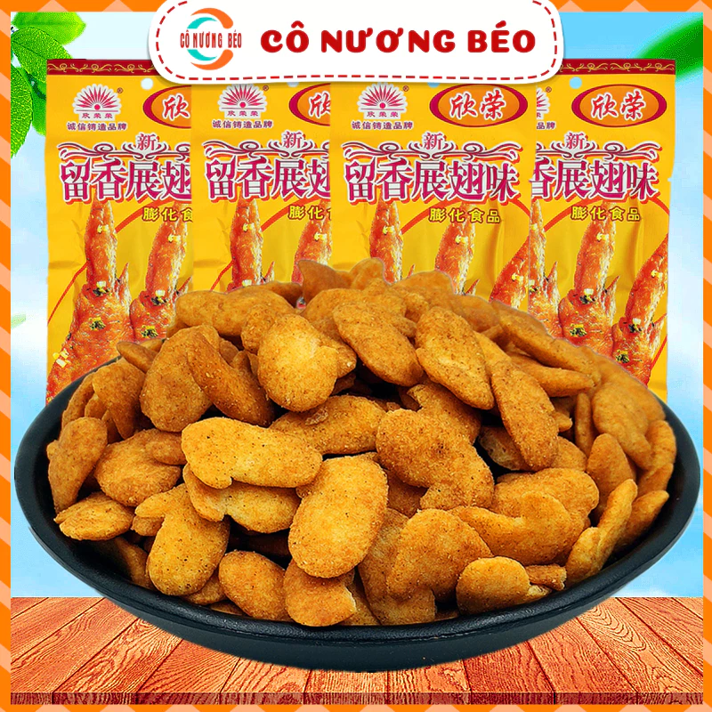 Bim bim cánh gà túi 20 gói, snack cánh gà thơm ngon, đồ ăn vặt Cô Nương Béo