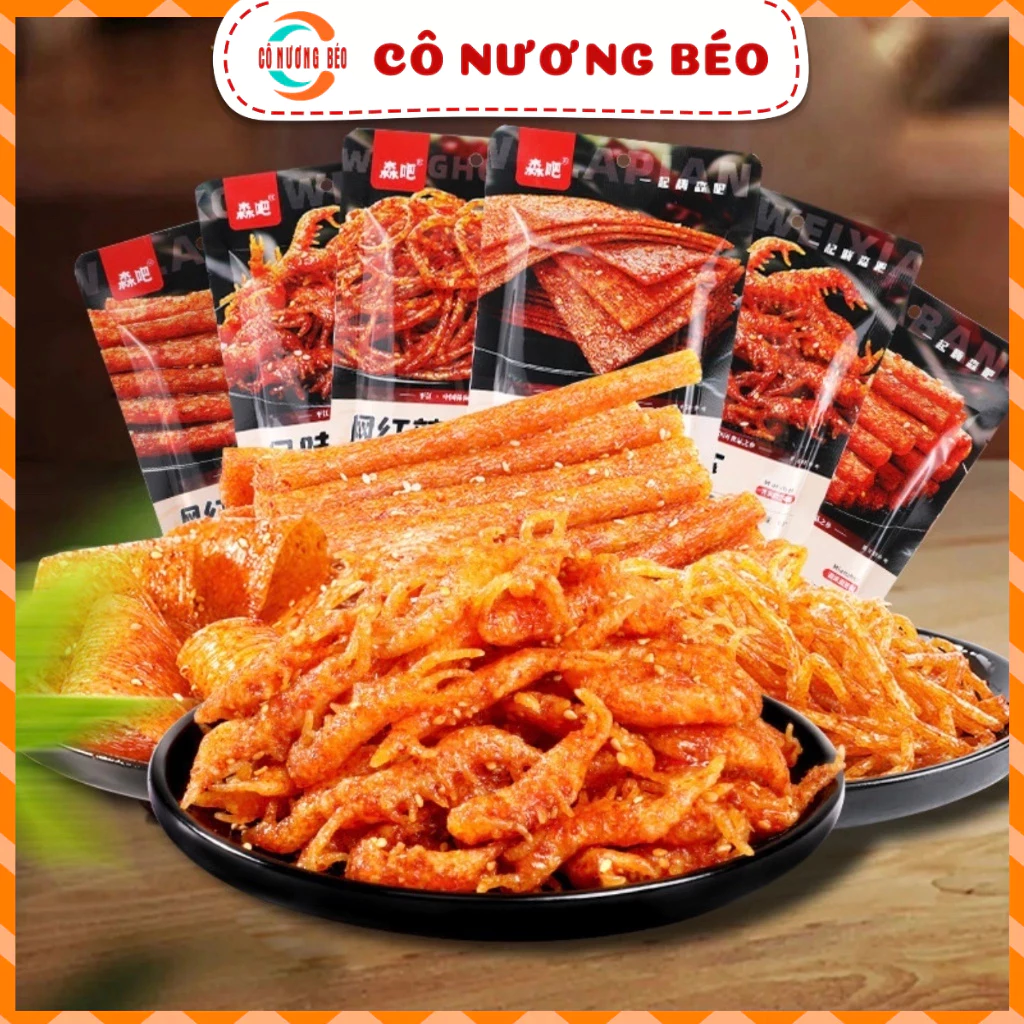 5 gói Que cay tẩm vị Tứ Xuyên gói 62g, sợi cay tôm cay đồ ăn vặt Cô Nương Béo