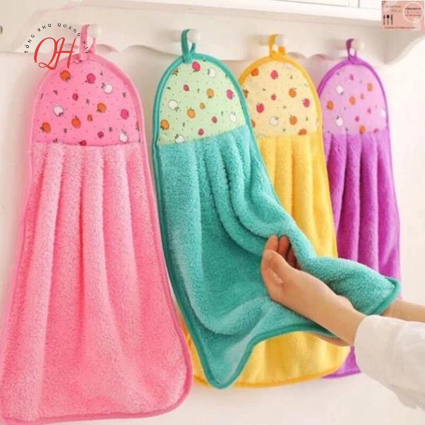 Khăn lau bếp đa năng, Khăn lau tay treo tường nhà bếp hình chiếc váy màu sắc xinh xắn dễ thương hai mặt - T5523
