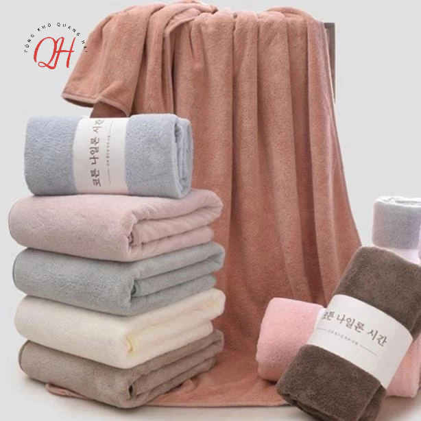 Khăn Tắm Xuất Hàn Quốc Cao Cấp, Size Lớn 70x140cm - Siêu Mềm Mịn, Siêu Bền - T978