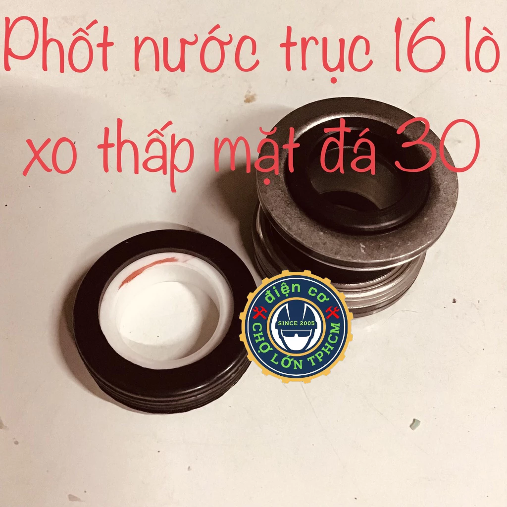 Phốt bơm nước trục 16mm mặt đá 30mm lò xo ngắn