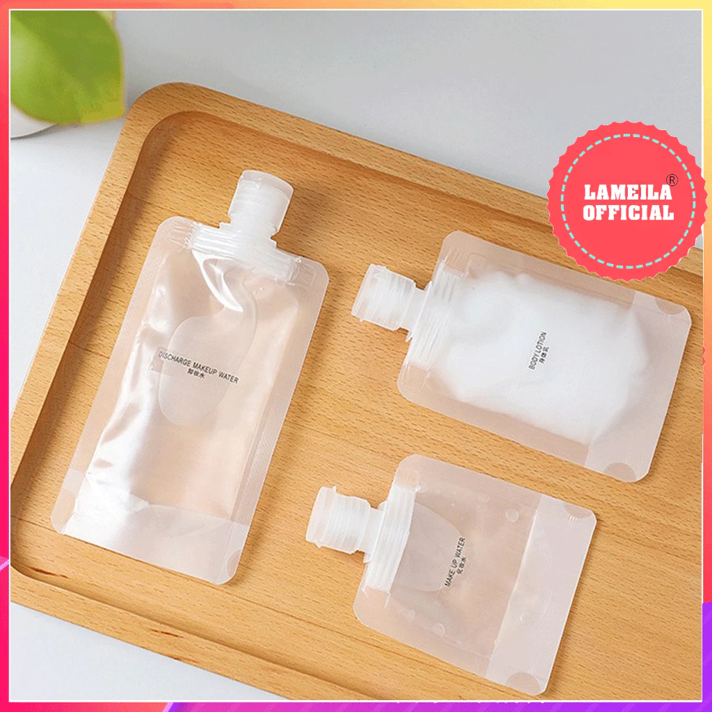 (Combo 2) Túi chiết mỹ phẩm 100ml 50ml 30ml Túi Chiết Dầu Gội, Dầu Xả, Sữa Tắm Có Thể Tái Sử Dụng P0390