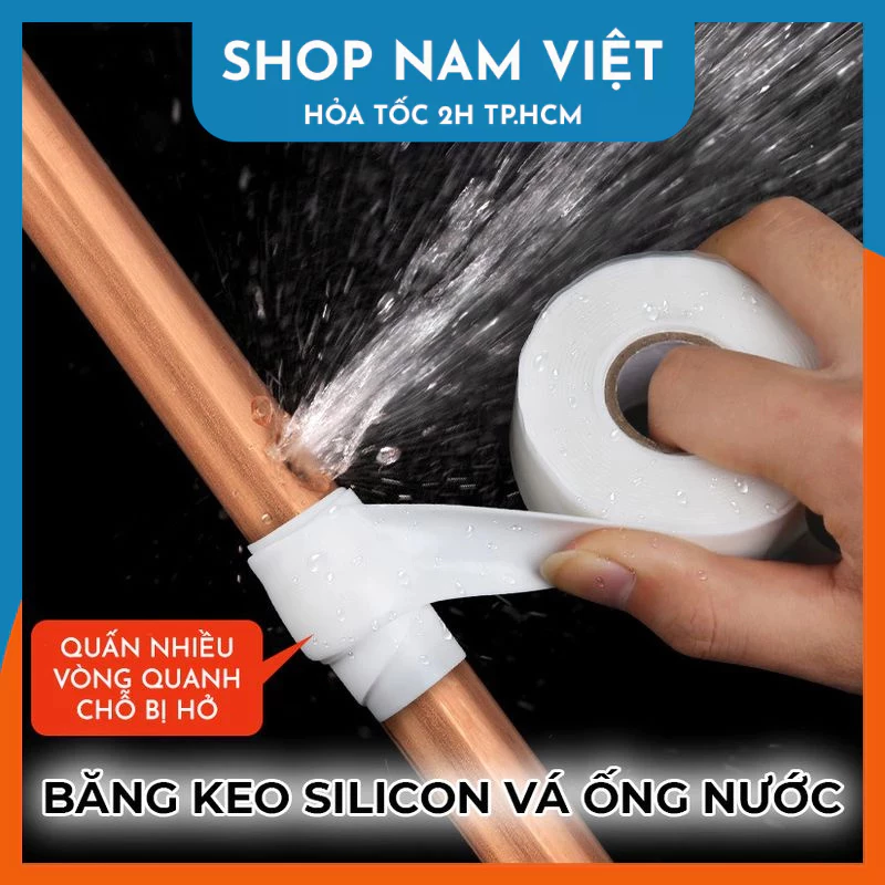 Băng Keo Silicon Vá Ống Nước Chịu Nhiệt Nóng Lạnh, Chống Thấm Nước