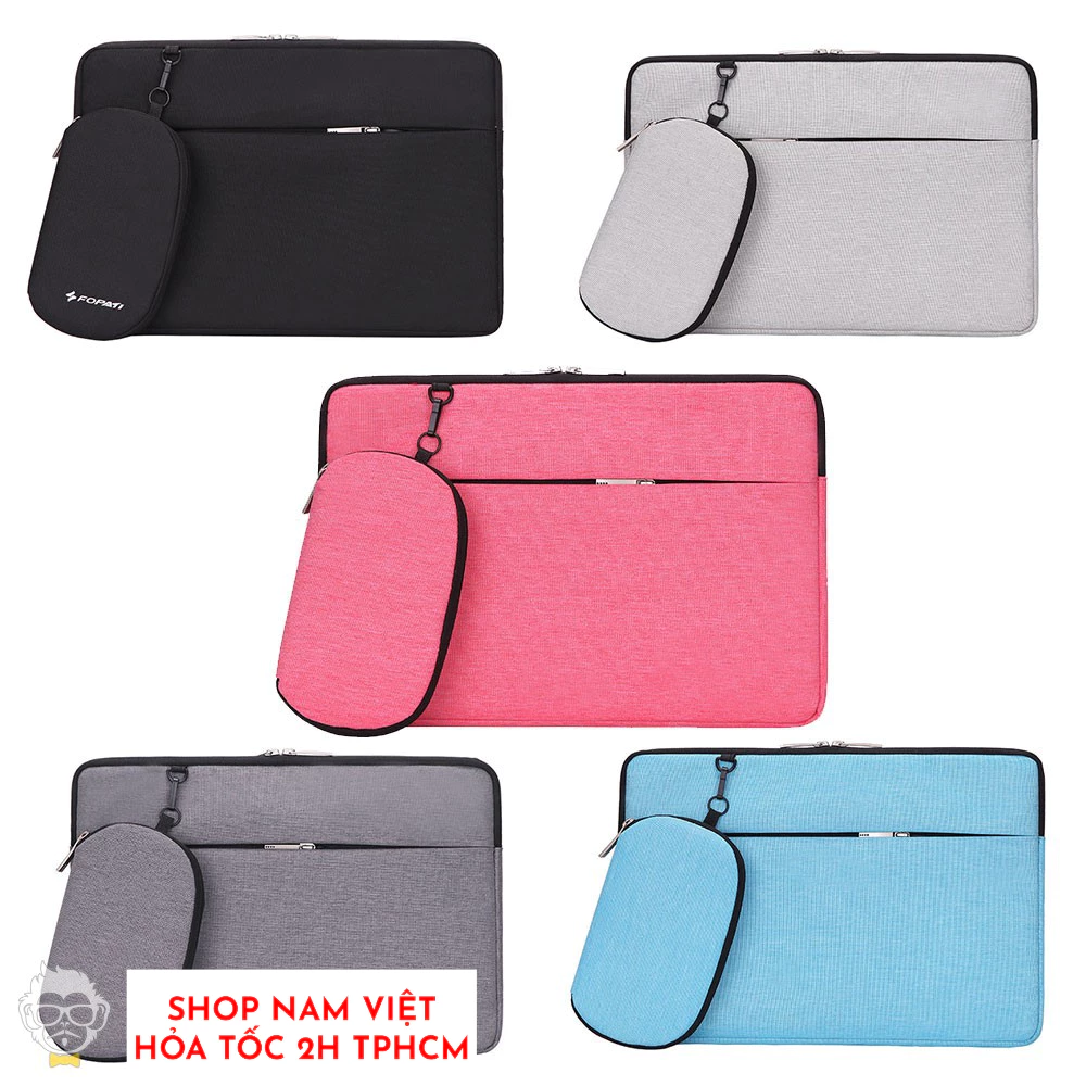 Túi Chống Sốc Macbook / Laptop Kèm Túi Rời FOPATI - Đủ Màu Đủ Size Chống Thấm Nước, Lót Đệm Êm