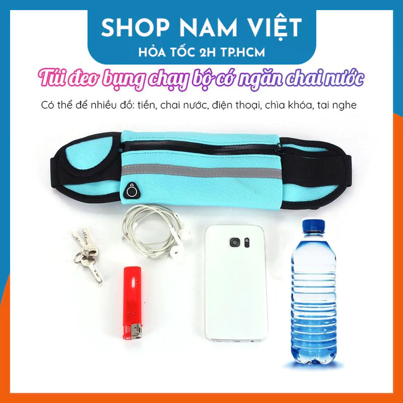 Túi đeo hông, đeo bụng tập gym, chạy bộ có ngăn để chai nước