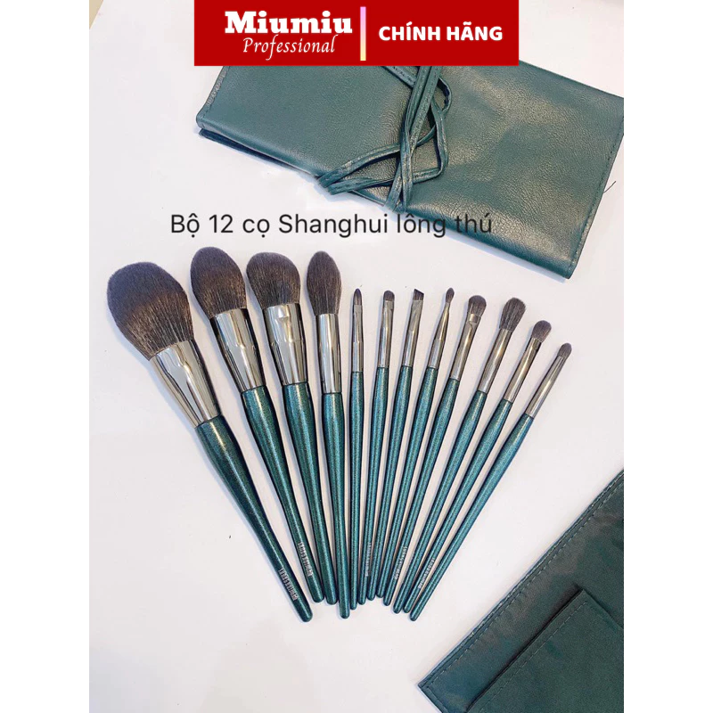 Bộ 12 cọ SHANGHUI trang điểm cá nhân chất liệu lông cao cấp siêu mềm mịn bám phấn