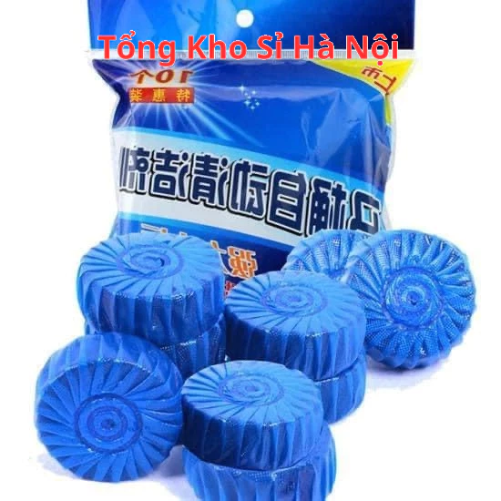 Túi 10 Viên thả bồn cầu khử mùi hôi tẩy sạch mảng bám vi khuẩn, viên xả toilet gói 10 cục diệt khuẩn vệ sinh vết bám bẩn