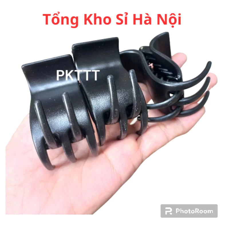 Kẹp tóc càng cua 5 răng nhám màu đen
