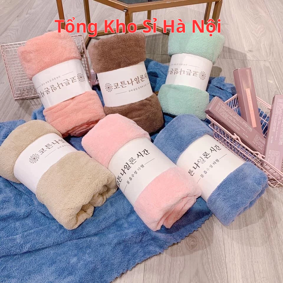 Combo 10 Khăn Mặt Cotton Khăn Mặt Lông Cừu Siêu Mềm 30x50