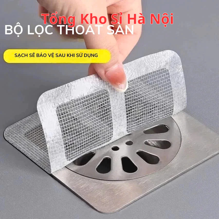 Combo 10 Lưới Lọc Rác Chống Tắc - Set 10 Miếng Lọc Rác Nhà Tắm Miệng Cống Thoát Nước Chặn Côn Trùng 10x10cm