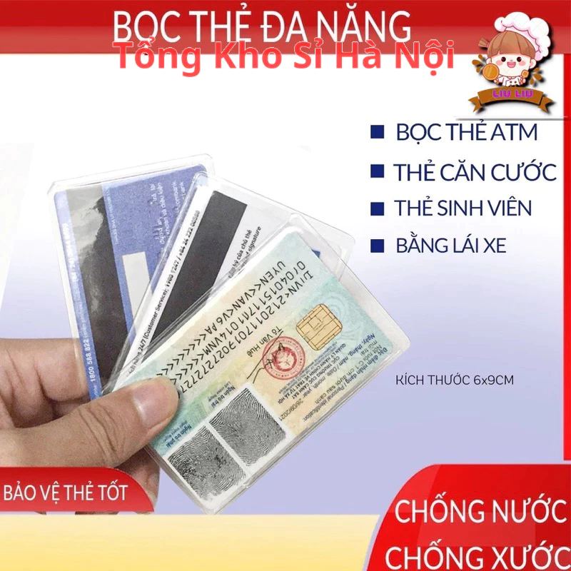 Vỏ bọc căn cước công dân CCCD - ATM  bảo vệ thẻ, chống xước,...