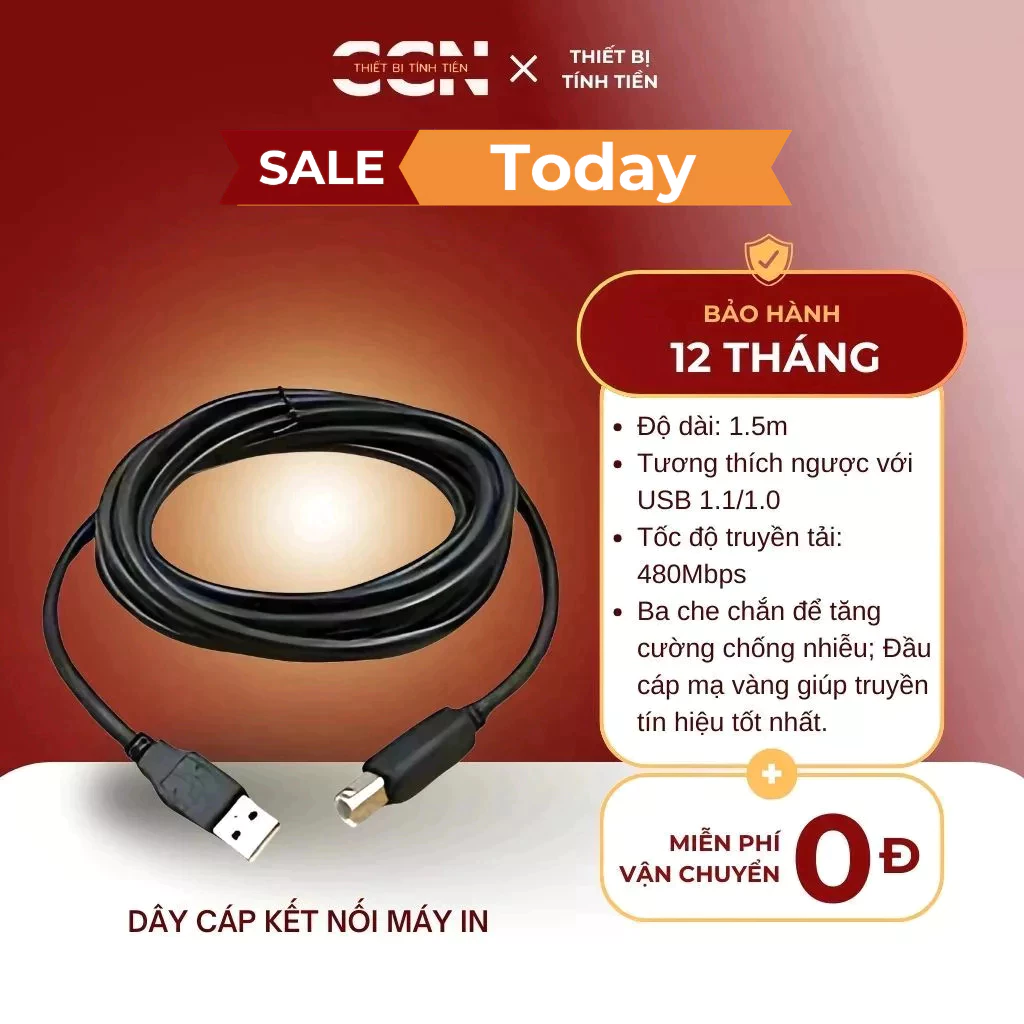 Dây Cáp Kết Nối Máy In USB 2.0  – Kết Nối Ổn Định, Truyền Tải Nhanh