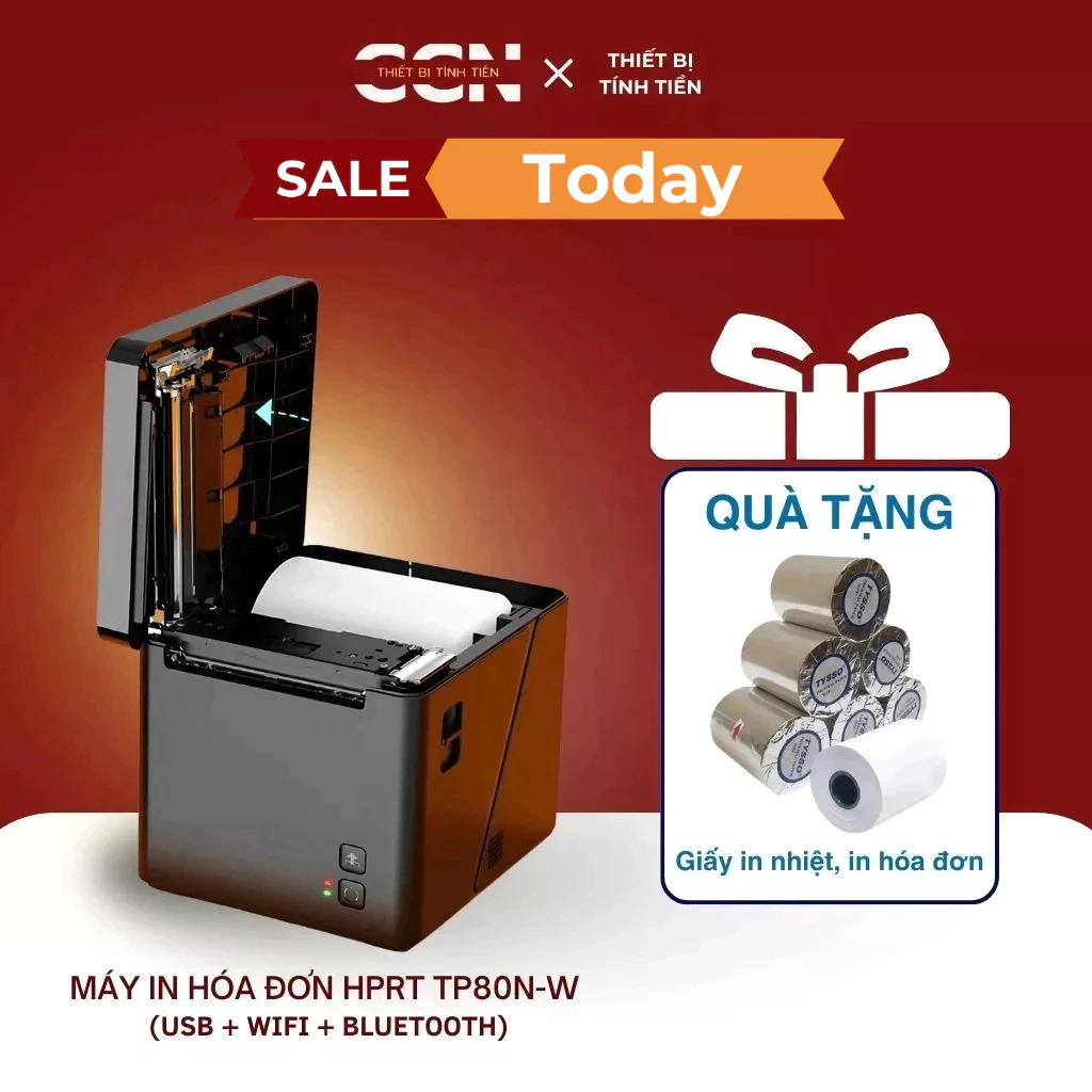 Máy In Hóa Đơn HPRT TP80N-W 3 cổng kết nối (USB + WiFi + Bluetooth)