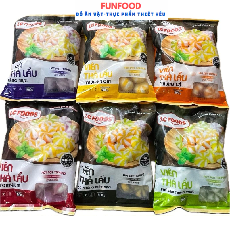 Viên thả lẩu trứng cá/ trứng tôm/ phô mai trứng muối..hàng Lacusina Việt Nam 500g ( Giao hàng Hà Nội)