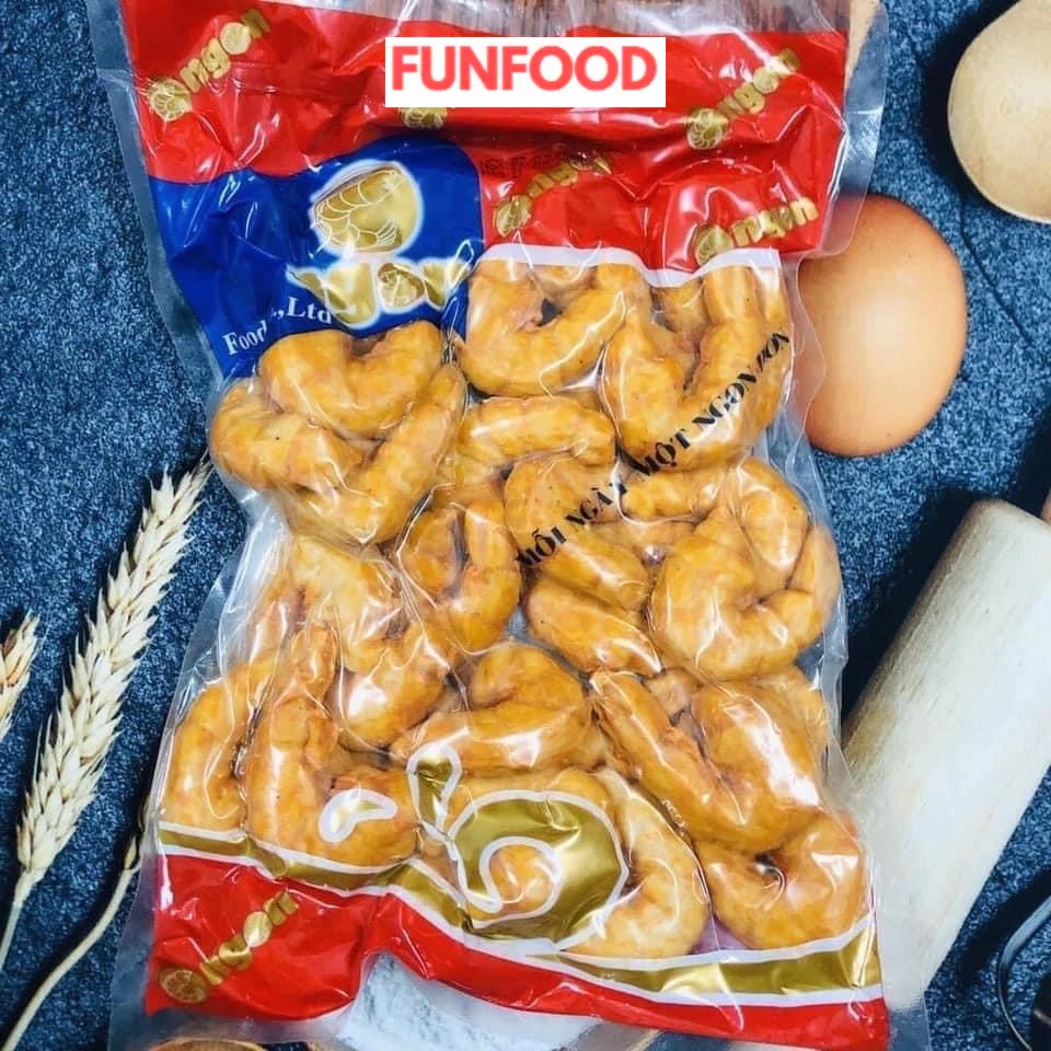 Tôm định hình Ongon 500g,chả hình con tôm, tôm hình xiên bẩn, tôm hình thả lẩu, tôm xiên que