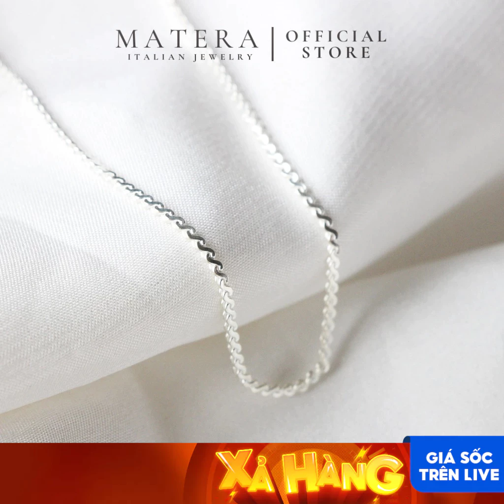Dây chuyền bạc nam nữ Unisex Basic 55cm MATERA bạc ta sợi S 1,5mm phong cách tối giản sang trọng