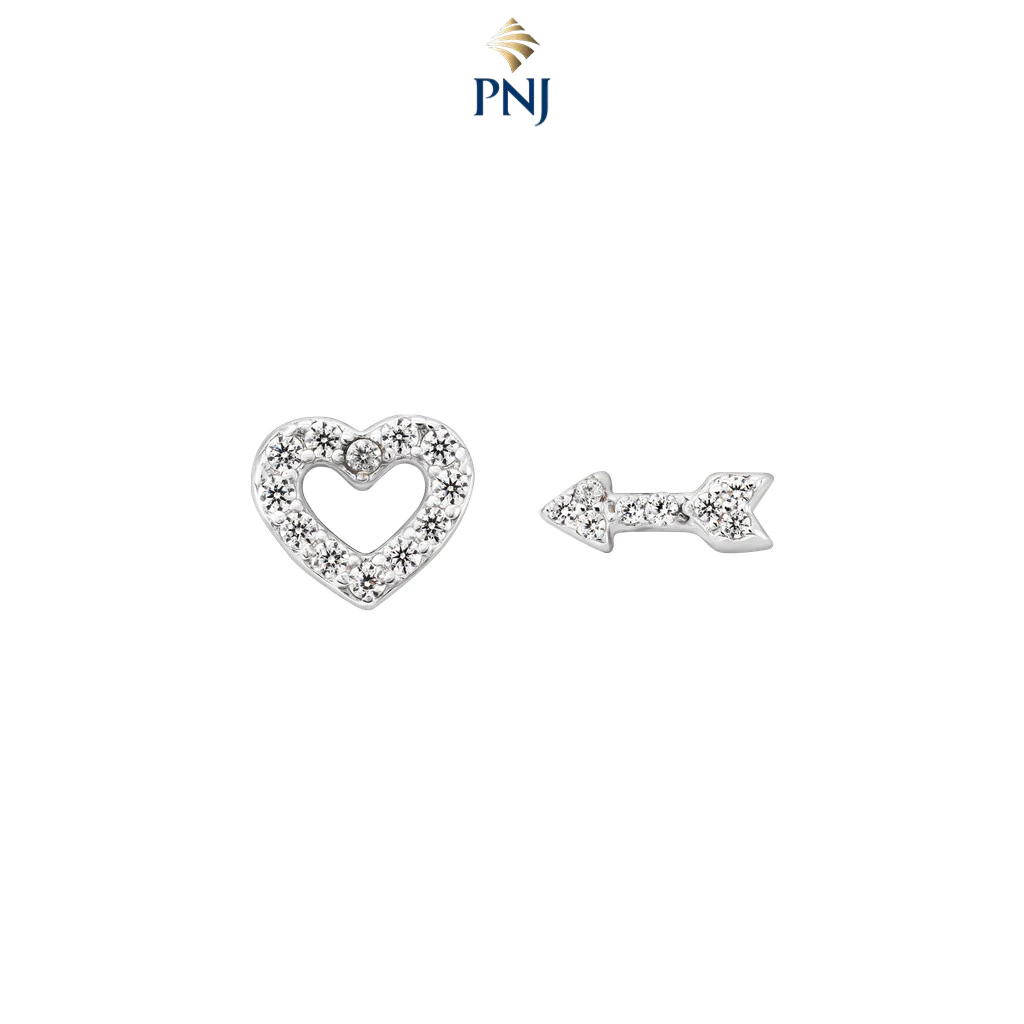 Bông tai bạc đính đá PNJSilver XMXMW060217