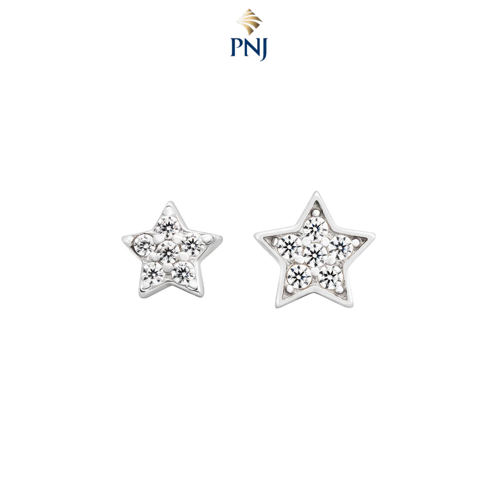Bông tai Bạc đính đá PNJSilver XMXMW060216