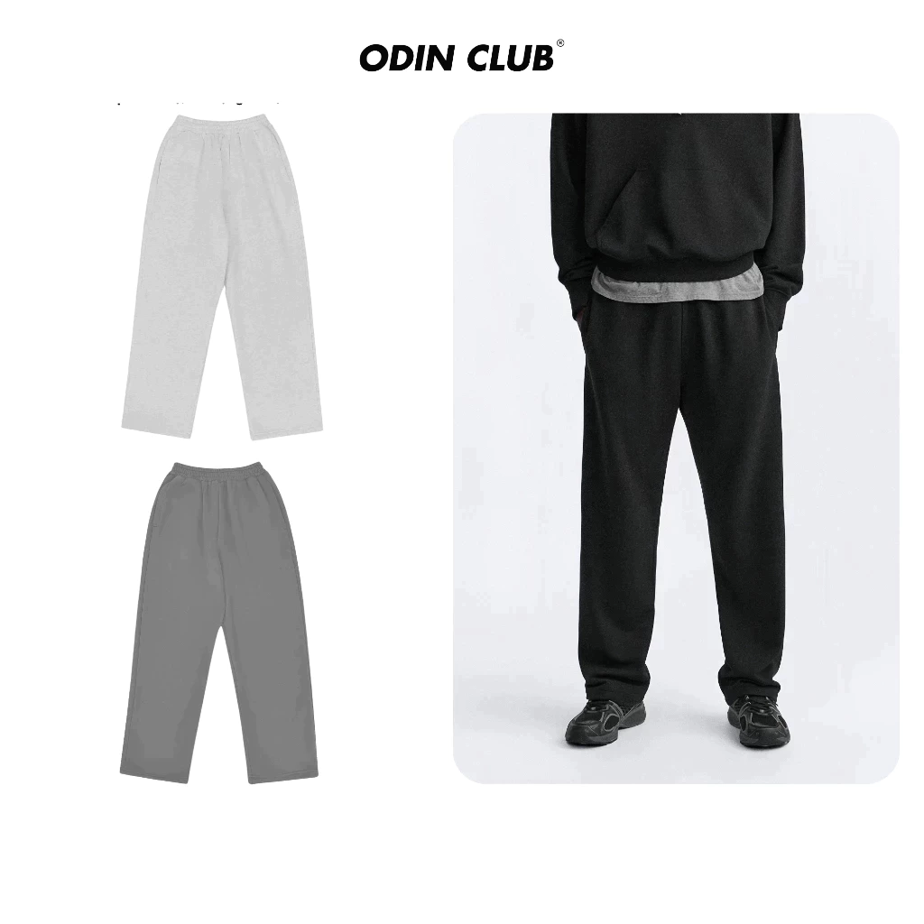 Quần nỉ Idle Pants Odin Club, Quần dài thời trang nam nữ unisex, form oversize rộng rãi chất vải nỉ chân cua mềm mại
