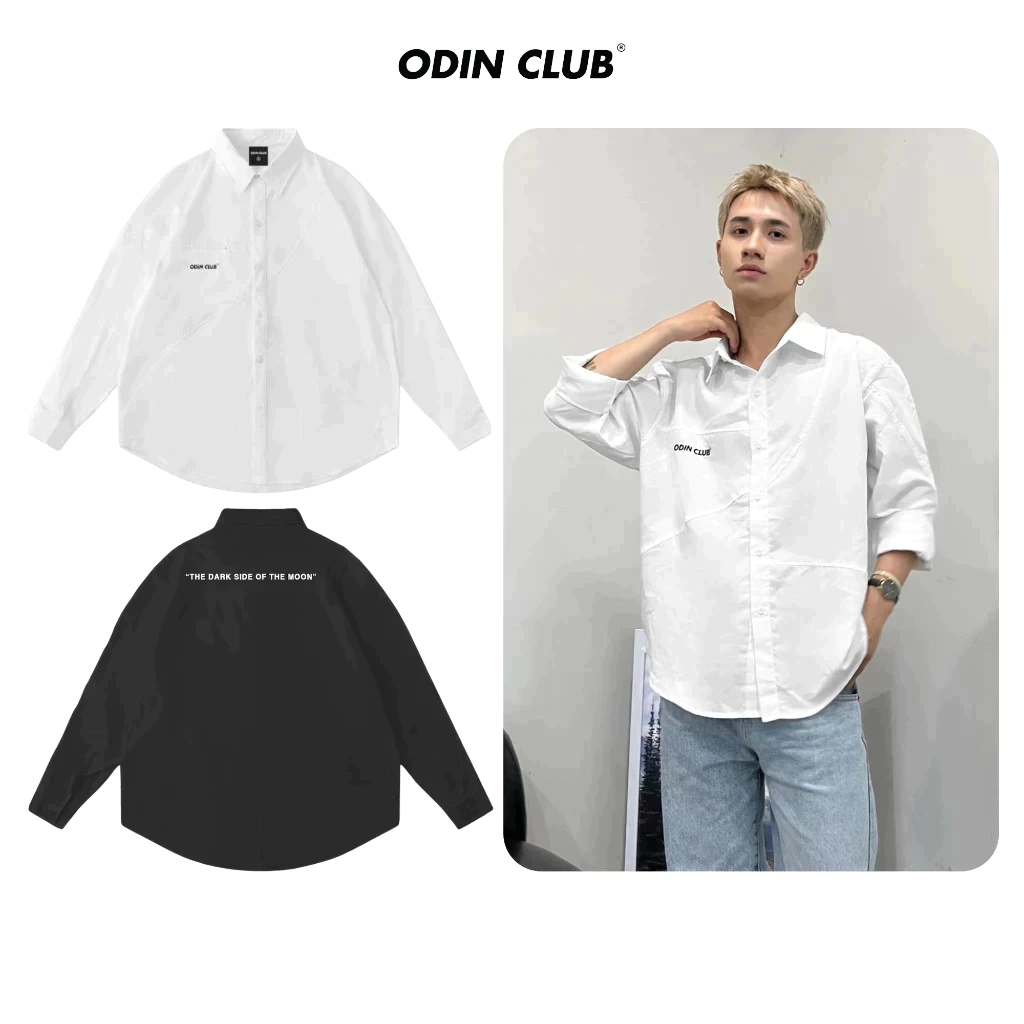 Áo Sơ Mi Dài Tay Moon ODIN CLUB, Áo sơmi nam trơn dài tay, Local Brand ODIN CLUB