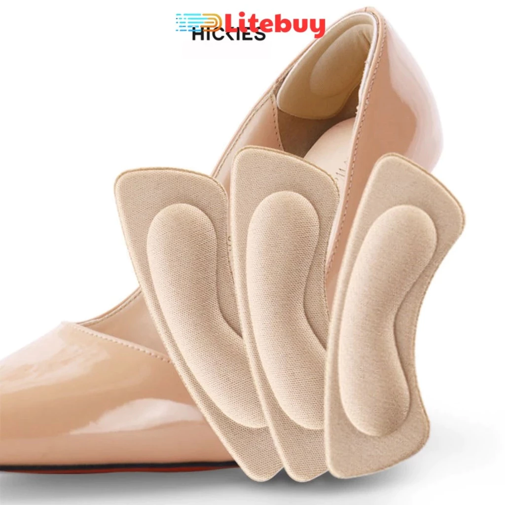 PVN30565 Miếng lót giày 4D bảo vệ sau gót, Có keo dán tiện dụng giúp không rớt gót khi mang giày