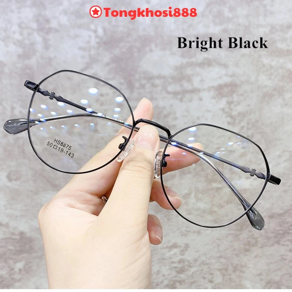 PVN44050 Kính mắt , kiếng mắt gọng kim loại siêu sang chắn bụi đeo lens