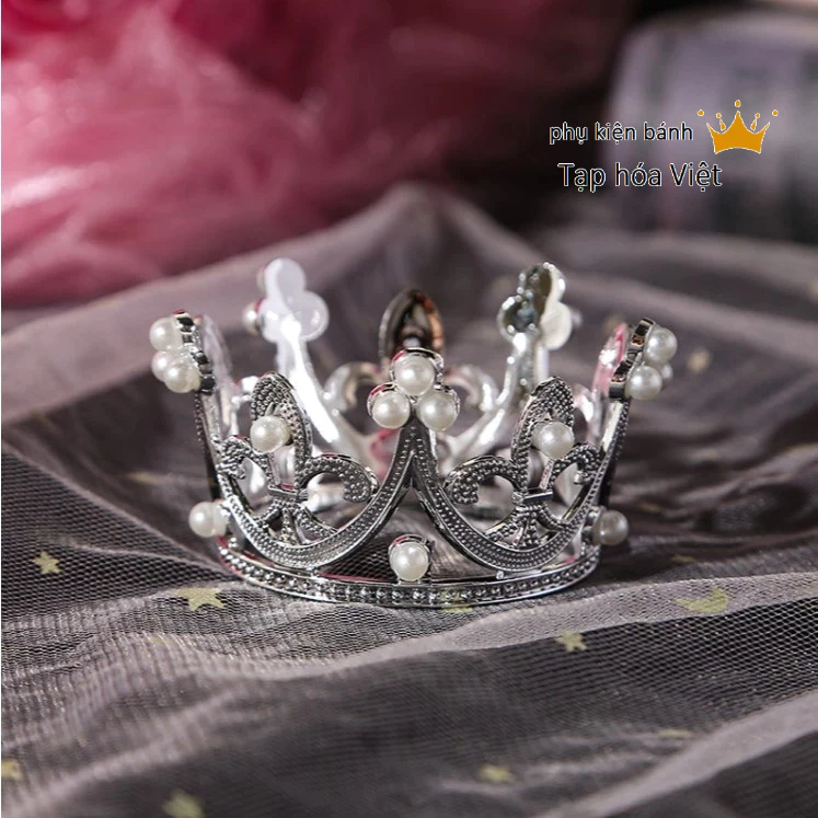 (5 CÁI) VƯƠNG MIỆN MINI trang trí bánh kem sinh nhật trang trí hoa