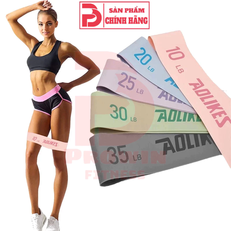 Dây kháng lực miniband Aolikes version 3 tập gym, mông đùi, đá bóng chất liệu cao su