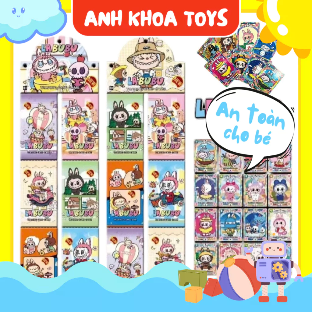(Thẻ bài hot) Dây 36 Gói Thẻ Bài Labubu , Mỗi Gói 8 Thẻ Lấp Lánh Labubu Card 36 Pack